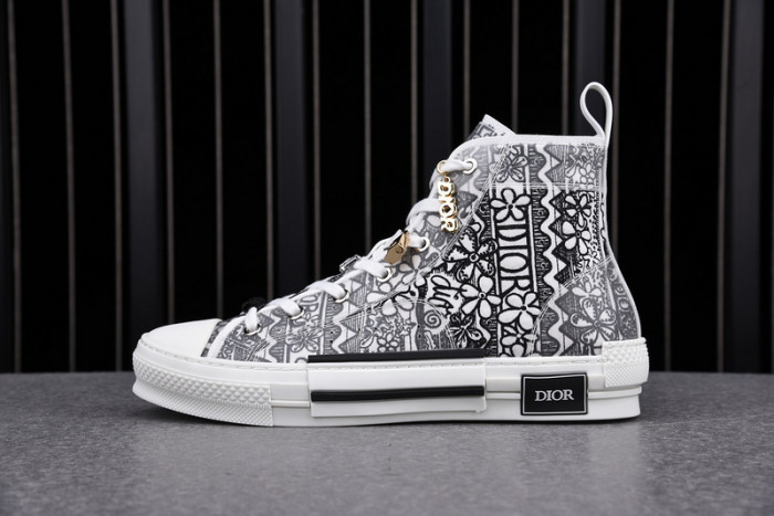 D1R* B23 OBLIQUE HIGH TOP SNEAKERS  KICKZE DR-11
