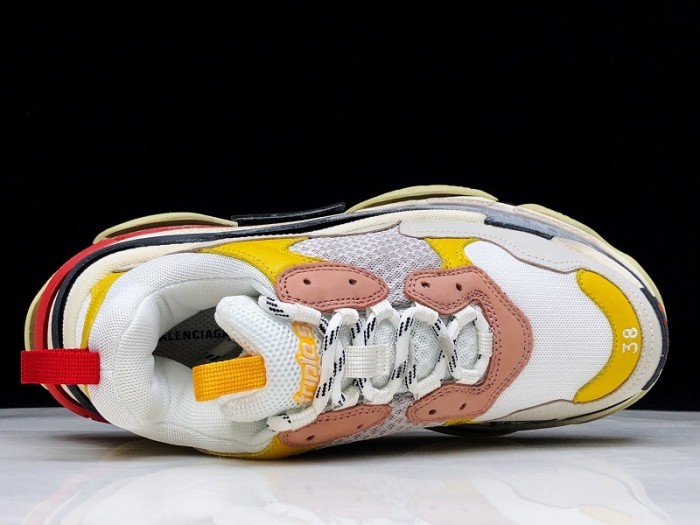 BL Triple S Cream Yellow Red 490672 w09O5 9035