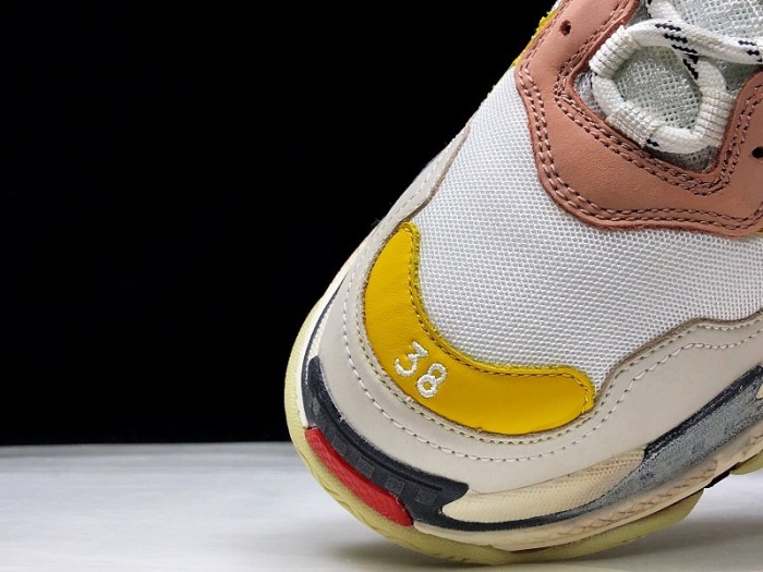 BL Triple S Cream Yellow Red 490672 w09O5 9035