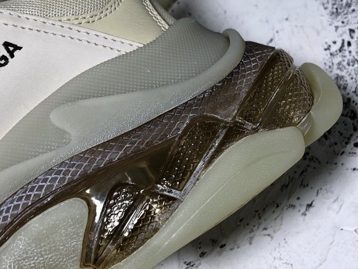 BL TRIPLE S TRAINERS CLEAR SOLE gold and white 541624 W09O1 9005