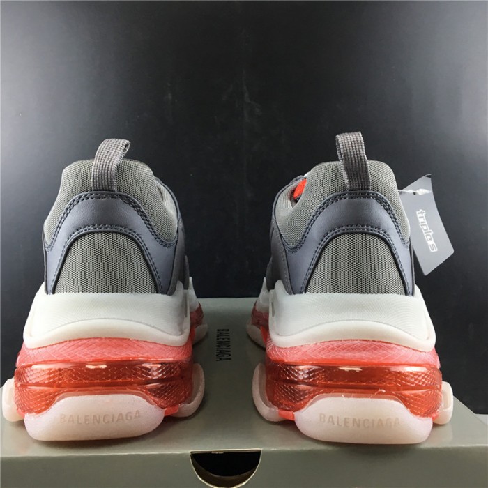 BL TRIPLE S TRAINERS CLEAR SOLE RED GREY 541624 W09OH 1010