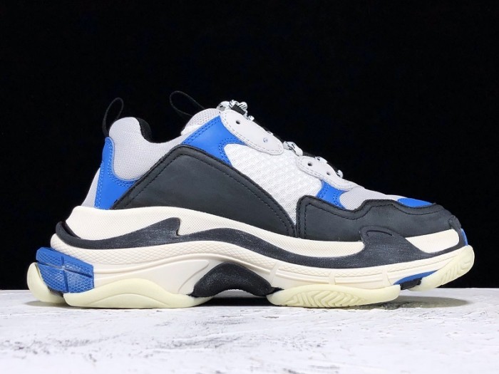 BL TRIPLE S TRAINERS CLEAR SOLE B;ACK BLUE WHITE 541624 W09OH 1007