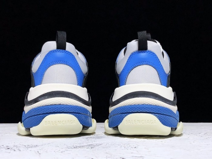 BL TRIPLE S TRAINERS CLEAR SOLE B;ACK BLUE WHITE 541624 W09OH 1007