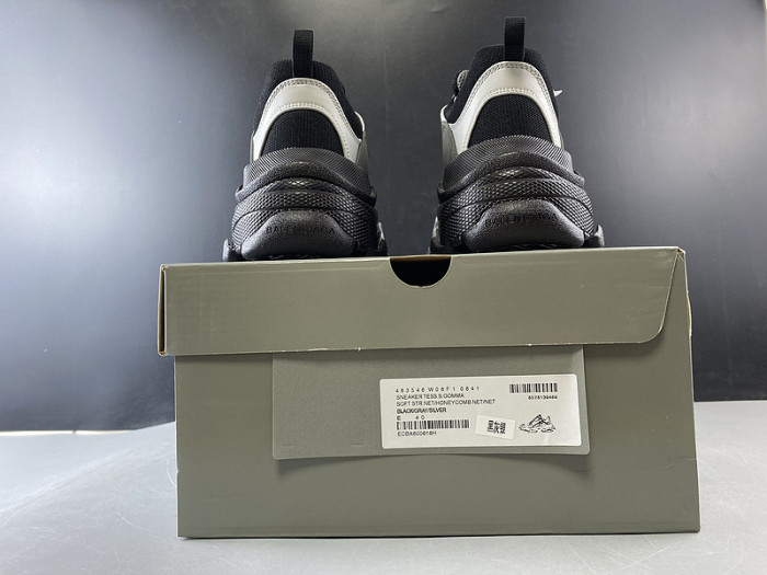 BL TRIPLE S TRAINERS CLEAR SOLE BLACK GREY 545325 g09O1 9532