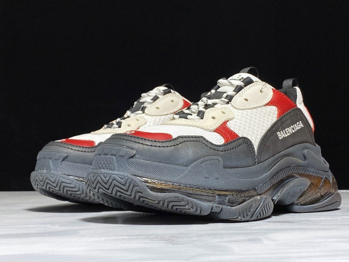 BL TRIPLE S TRAINERS CLEAR SOLE BLACK /BROWN/ RED 541624 W09O1 9000
