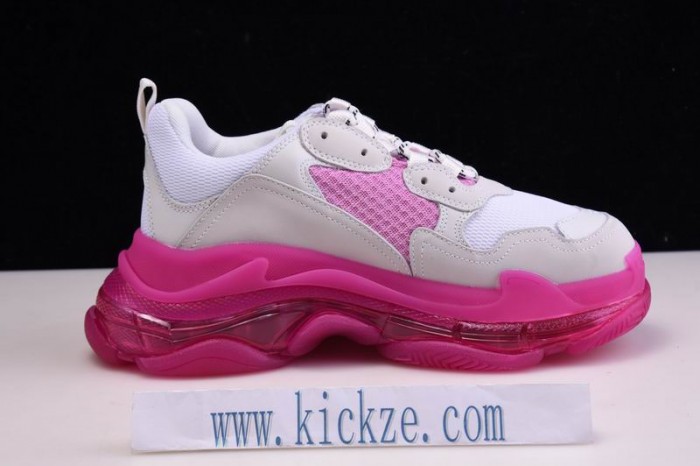 BL TRIPLE S TRAINERS CLEAR SOLE WHITE PINK 541624 W09OH 1012