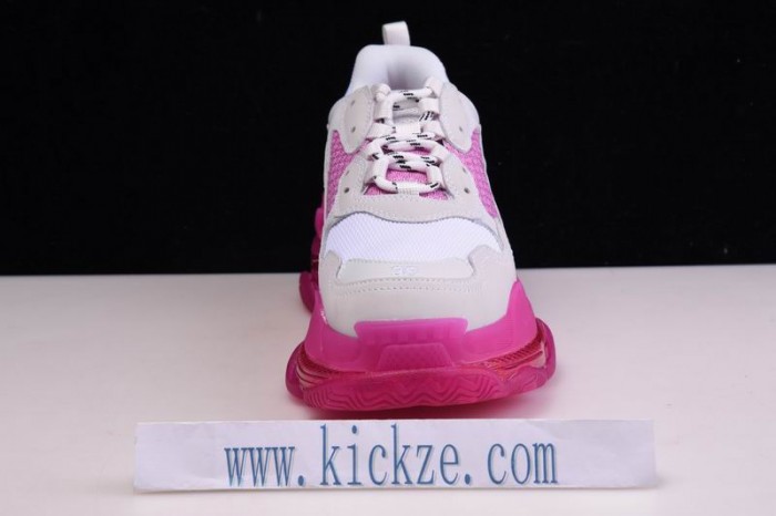 BL TRIPLE S TRAINERS CLEAR SOLE WHITE PINK 541624 W09OH 1012