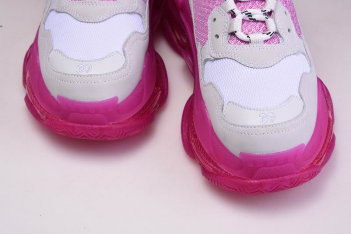 BL TRIPLE S TRAINERS CLEAR SOLE WHITE PINK 541624 W09OH 1012