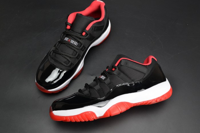 AIR JORDAN 11 RETRO LOF "BRED" BLACK/ RED mens 528895-012