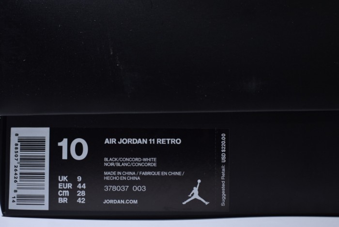 AIR JORDAN 11 RETRO "SPACE JAM 2016 RELEASE" mens 378037-003