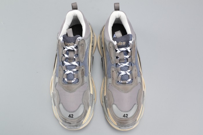 BL 17FW TRIPLE S WASHED SHOF SNEA GREY MENS AED2900