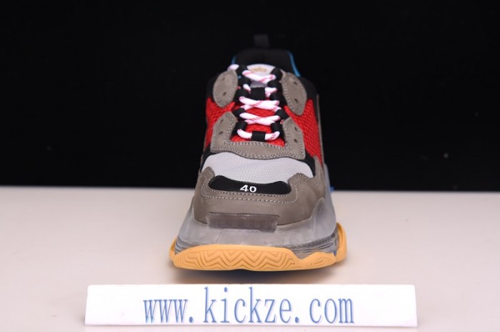 BL TRIPLE S TRAINERS CLEAR SOLE BLUE ADN RED 541624 W09O1 2120