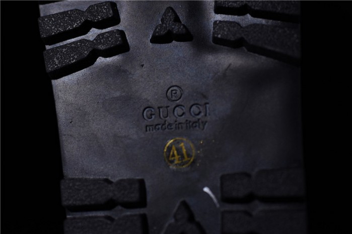 GC Leather SLIDE SANDAL black WITH GG LOGO mens