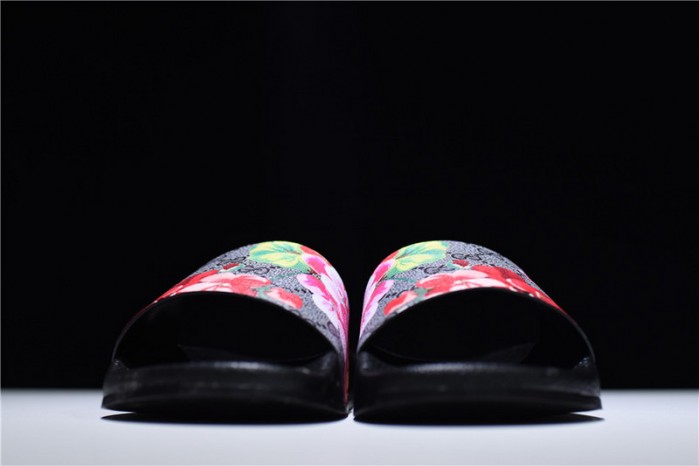 GC Leather SLIDE SANDAL with FLOWER 0400088498707